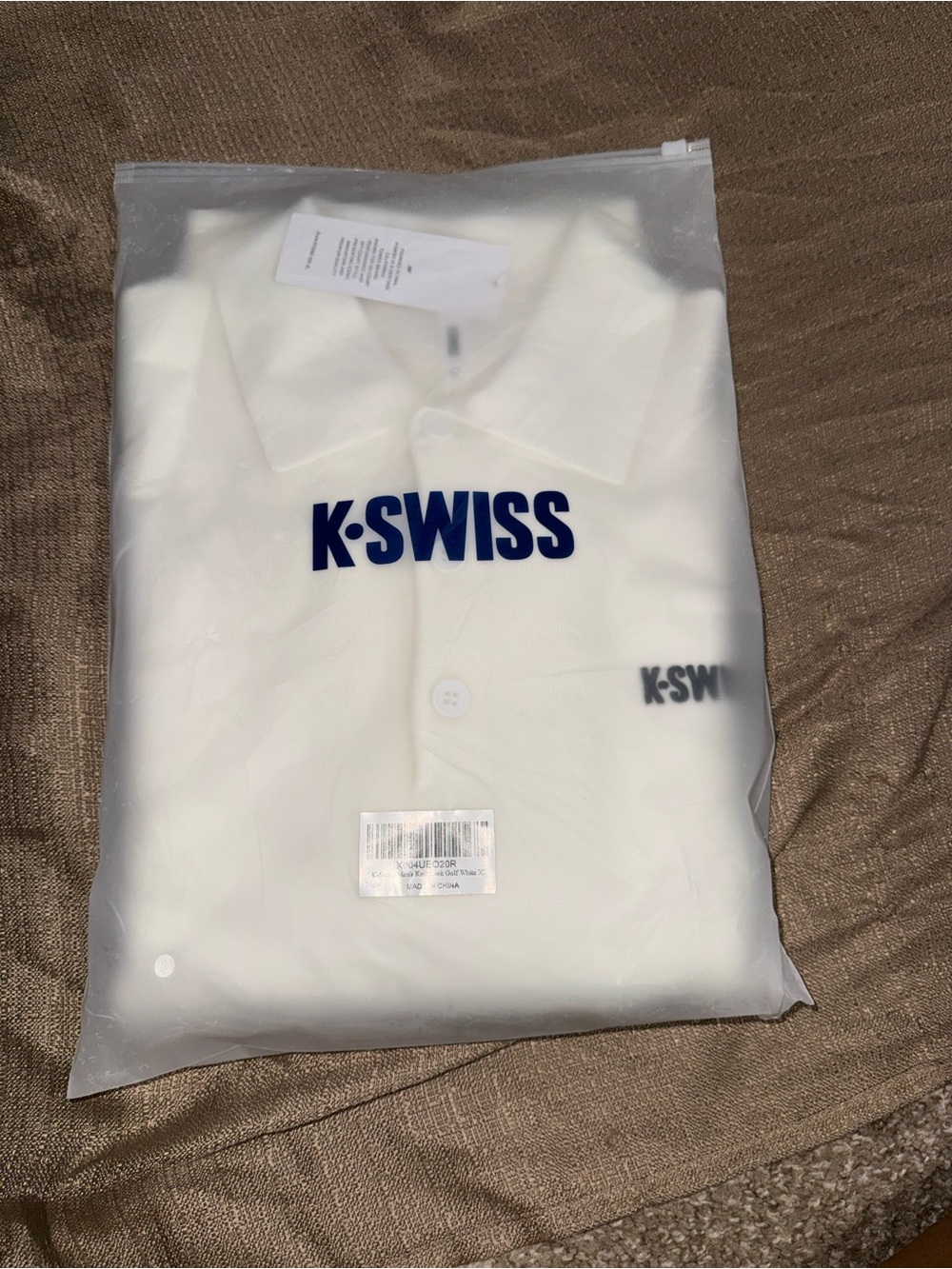 K-Swiss White Polo Shirt